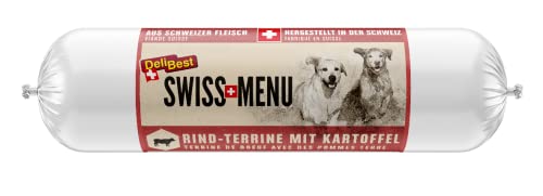 DeliBest SWISS MENU Pferd-Terrine mit Kartoffeln I Nassfutter für Hunde aus 100% frischem Pferdefleisch I getreidefrei & ohne Zusätze I glutenfreies Hundefutter Adult I 800 g von DeliBest