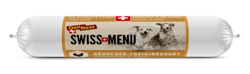 DeliBest Swiss MENU TrainingGoody Hähnchen I aus frischem Schweizer Hähnchenfleisch I Trainingsleckerlie Hähnchen I Hunde Snack für Sensible Hunde I Leckerlies für Hunde 200 g von DeliBest