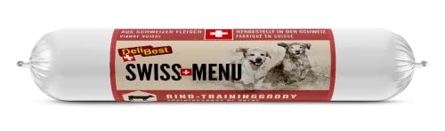 DeliBest Swiss MENU TrainingGoody Rindfleisch I aus frischem Schweizer Rindfleisch und natürlichen Zutaten I Trainingsleckerlie Rind I der Hunde Snack für Sensible Hunde I Leckerlies für Hunde 200 g von DeliBest