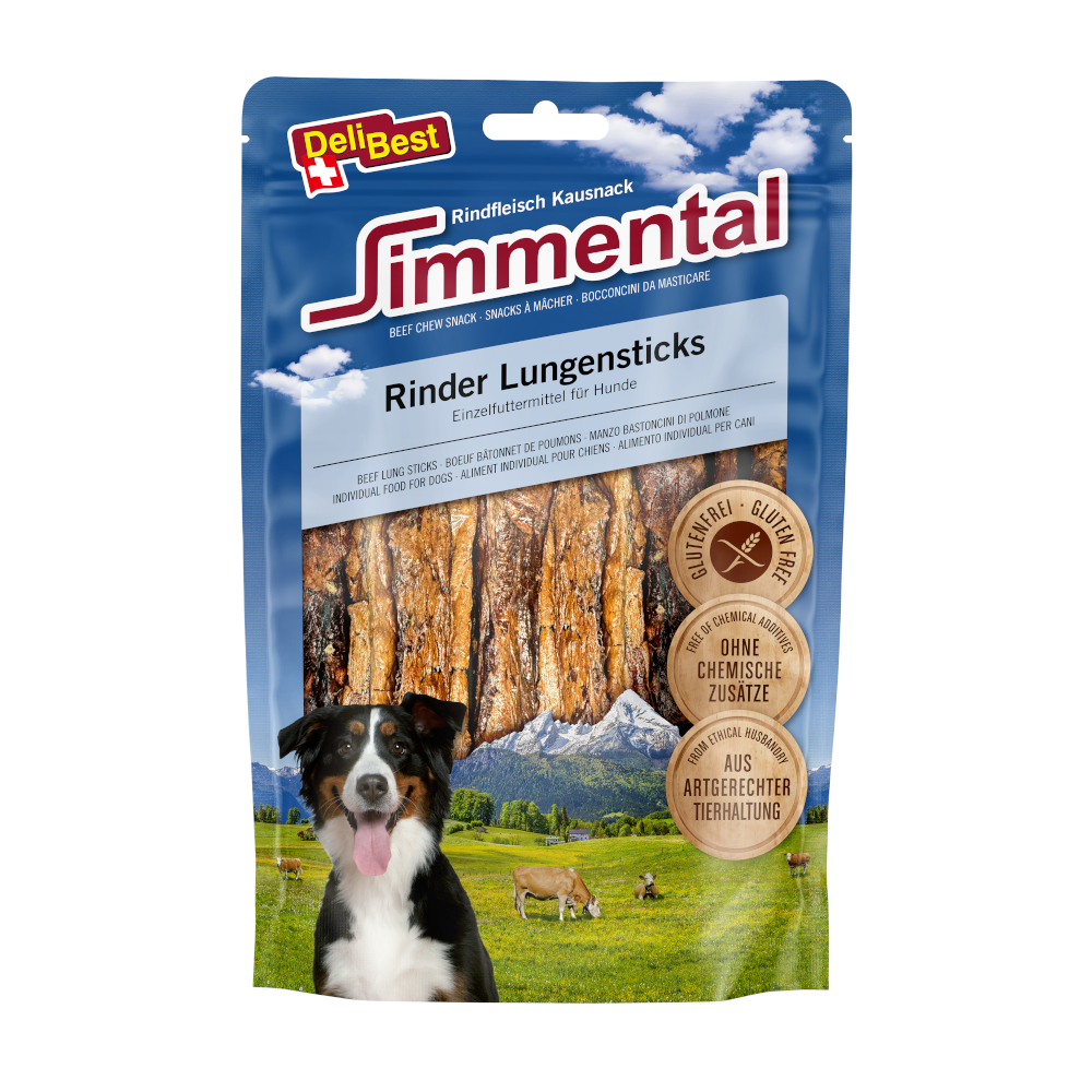 DeliBest Simmental Rind Lungensticks - Sparpaket: 2 x 120 g von DeliBest