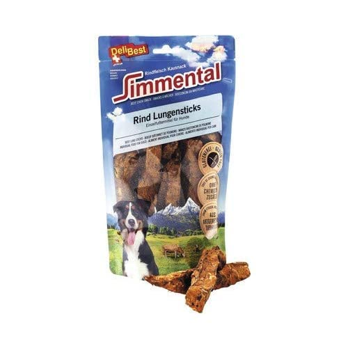 DeliBest Simmental Rind Lungensticks getrocknet I Gesunder Kauartikel für Hunde I Rinderlunge bekömmlich - weicher aromatischer Kausnack I leckere Hundesnacks 120 g von DeliBest