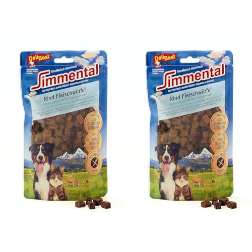 DeliBest Simmental Rindfleisch Würfel ca. 1cm, 180 g (Packung mit 2) von DeliBest