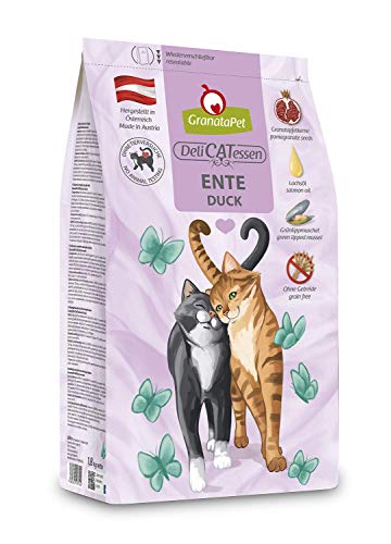 GranataPet Delicatessen Ente Adult, 300 g, Trockenfutter für Katzen, schmackhaftes Katzenfutter, Alleinfuttermittel ohne Getreide & ohne Zuckerzusätze von GranataPet