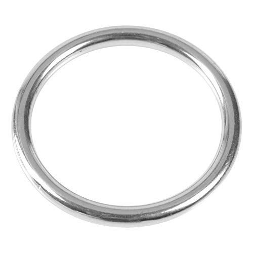 Demeras Geschweißter O-Ring Edelstahlboot Marine Geschweißter Ring Polierter Kreis für Yoga-Ringe Haustiere Tauchen Klettern(6 * 35 mm) von Demeras