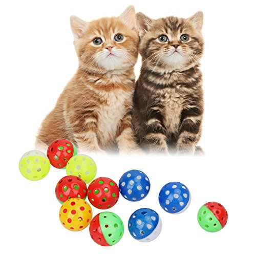 Demiawaking 18Pcs Haustier-Katze-Kätzchen-Spiel-Bälle mit Klingel Bell Pounce Chase Rattle Toy Demiawaking 18Pcs Haustier-Katze-Kätzchen-Spiel-Bälle mit Klingel Bell Pounce Chase Rattle Toy von Demiawaking