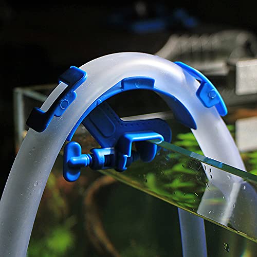 Demiawaking Aquarium Wasserwechsel Schlauchhalter Klammer Tank Schlauch Halterung Aquarium Wasserpfeife Filterschlauch Befestigung Clip (Blau) von Demiawaking