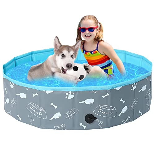 Demigreat Hundepool fur Große Kleine Hunde,80/120/ 160CM Faltbar Hunde Planschbecken, Tragbar & Eco-Friendly PVC Hunde Pool, Knochen Demigreat Hundepool fur Große Kleine Hunde,80/120/ 160CM Faltbar Hunde Planschbecken, Tragbar & Eco-Friendly PVC Hunde Pool, Knochen von Demigreat