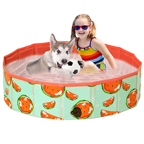 Demigreat Hundepool fur Große Kleine Hunde,80/120/ 160CM Faltbar Hunde Planschbecken, Tragbar & Eco-Friendly PVC Hunde Pool, Wassermelone Demigreat Hundepool fur Große Kleine Hunde,80/120/ 160CM Faltbar Hunde Planschbecken, Tragbar & Eco-Friendly PVC Hunde Pool, Wassermelone von Demigreat