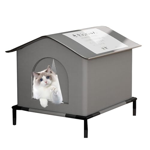 Demsyeq 36 x 36 x 36 cm, erhöhtes Haustierhaus, Wildkatzenhaus für den Außenbereich, isoliert, wasserdicht, wetterfest, für die Gemeinschaft, streunende Wildtiere, kleine Hunde im Freien Demsyeq 36 x 36 x 36 cm, erhöhtes Haustierhaus, Wildkatzenhaus für den Außenbereich, isoliert, wasserdicht, wetterfest, für die Gemeinschaft, streunende Wildtiere, kleine Hunde im Freien von Demsyeq