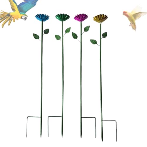 Demsyeq -Bewässerungsstation für den Garten – - und Schmetterlings-Wasserstation | Metall-Schmetterling-Bade-Bewässerungsschale mit Blumen-Design, für durstige Bestäuber von Demsyeq
