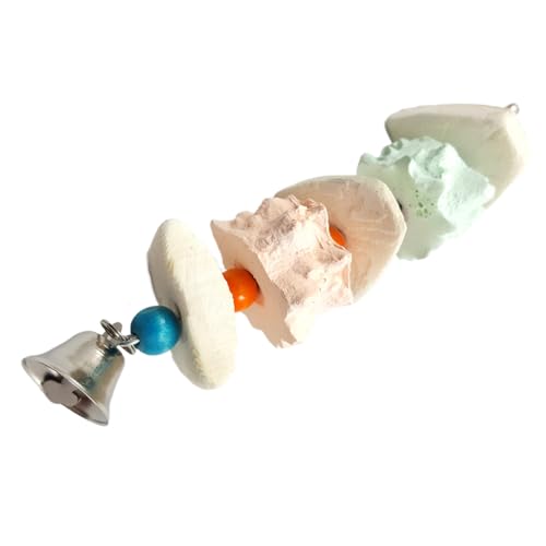 Demsyeq Cuttlebone für Vögel, natürliches Vogelspielzeug – Haustierkäfigzubehör für Hühner, Conure, Indoor Outdoor, Hof, Balkon, Garten, Spielplatz, Terrasse, Hof von Demsyeq