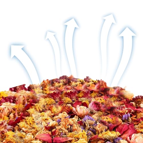 Demsyeq Hamstereinstreu – 100 g Trockenblumen, Hamstereinstreu, Geruchskontrolle, Feuchtigkeitsaufnahme, beruhigende Matte, Geruchskontrolle, Lebensraum, Dekoration für Käfig, Stall, Huhn, Katze von Demsyeq
