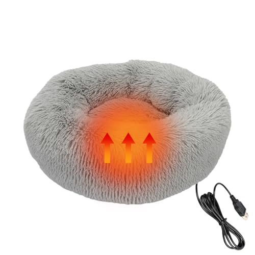 Demsyeq Heizkissen für Hunde, beheiztes Katzenbett für Indoor-Katzen, waschbares, weiches Pad für kleine Hunde, Kätzchen, Welpen, Tiere, Schlafen, Winter, Urlaub, Innenbereich, beruhigend von Demsyeq
