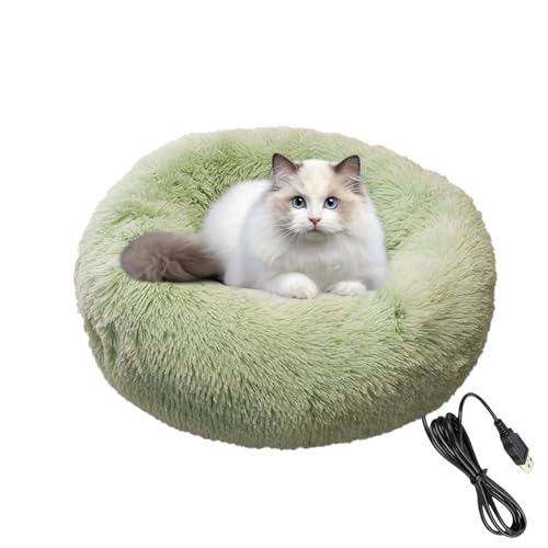 Demsyeq Heizkissen für Hunde, beheiztes Katzenbett für Indoor-Katzen, weich, waschbar, Heizkissen für kleine Hunde, Kätzchen, Welpen, Tiere, schlafend, Winter, beruhigend, Weihnachten von Demsyeq
