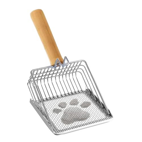 Demsyeq Katzenschaufel für Katzentoilette, tiefe Schaufel aus Metall, antihaftbeschichtet, strapazierfähig, für Kätzchen, Haustiere, kleine Rassen Demsyeq Katzenschaufel für Katzentoilette, tiefe Schaufel aus Metall, antihaftbeschichtet, strapazierfähig, für Kätzchen, Haustiere, kleine Rassen von Demsyeq