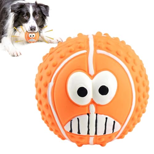 Demsyeq Quietschender Hundespielzeug, Ball, Latex, quietschender Rugb-y-Ball, Hundespielzeug, lächelndes Gesicht, quietschendes Spielzeug, weiches Latex, Quietschbälle, wiederverwendbar, Demsyeq Quietschender Hundespielzeug, Ball, Latex, quietschender Rugb-y-Ball, Hundespielzeug, lächelndes Gesicht, quietschendes Spielzeug, weiches Latex, Quietschbälle, wiederverwendbar, von Demsyeq
