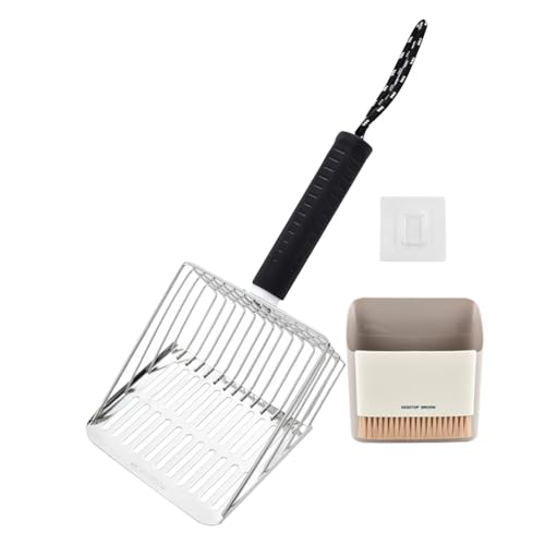 Demsyeq Streuschaufel mit Halter | Streusiebschaufel mit Halter – Kätzchen-KOT-Reinigungsschaufel-Set für Gartenarbeit, Bodenschutz, Haushaltsreinigung Demsyeq Streuschaufel mit Halter | Streusiebschaufel mit Halter – Kätzchen-KOT-Reinigungsschaufel-Set für Gartenarbeit, Bodenschutz, Haushaltsreinigung von Demsyeq