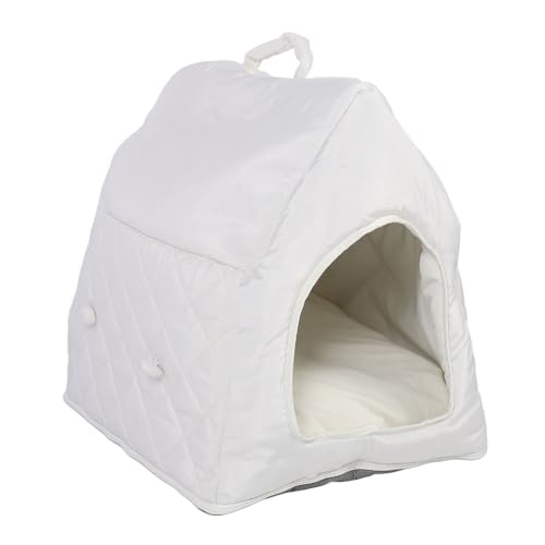 Denash Robustes Hundehaus Im Innenhaus Bequem Alle Jahreszeiten Haustierbett Tragbare Katze Hideaway Gemütlich und Geräumiges Design für Kleine Bis Große Haustiere Hellgrau (Beige) von Denash