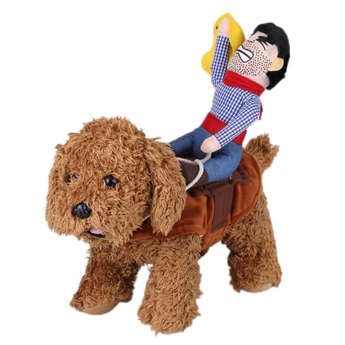 Robustes und Langlebiges Haustierkostüm, Hundekostüm in 4 Größen, Hundekostüm, Lustiges Reiten für Party-Outfit (L Reitoutfit) von Denash