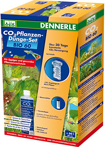 Dennerle 3008 Bio 60 Komplett-Set | Bio-C02 Düngeanlage für Aquarien bis 60 Liter | mit Blasenzähler und Flipper von Dennerle