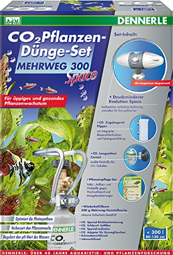 Dennerle 3077 Mehrweg 300 Space Komplettset - CO2 Pflanzen Düngung für Aquarien bis 300 Liter von Dennerle