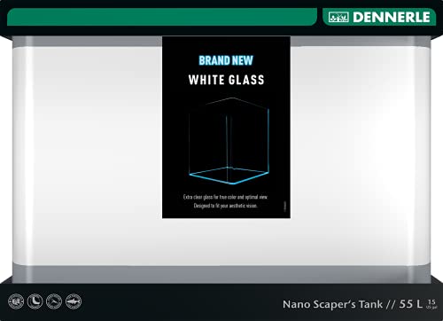 Dennerle 3930 Nano Tank White Glass - 55 Liter - Aquascaping Aquarium - 45 x 36 x 34 cm von Dennerle