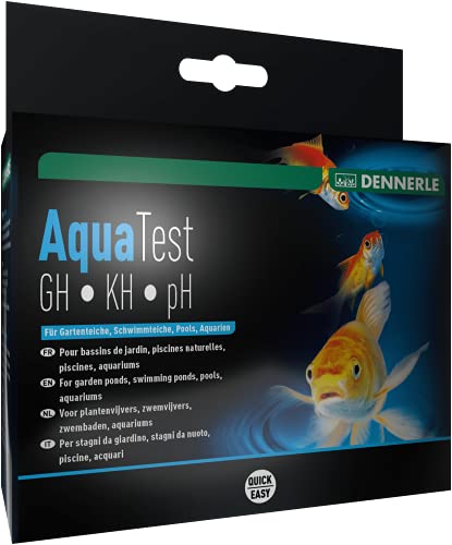 Dennerle Aqua Test GH KH pH - Wassertest-Set für Gartenteiche, Schwimmteiche, Pools und Aquarien von Dennerle