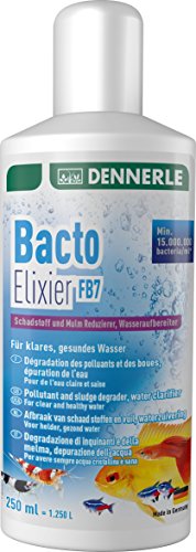 Dennerle Bacto Elixier FB7, Wasseraufbereiter für gesundes und klares Wasser, Schadstoff und Mulm Reduzierer (250 ml) von Dennerle