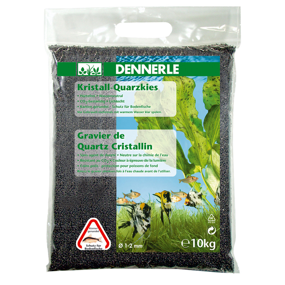 Dennerle Kristall-Quarzkies 1-2 mm (10 kg) - schiefergrau von Dennerle