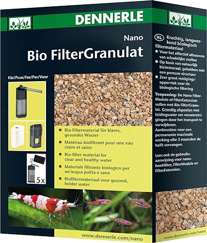 Dennerle Nano Bio FilterGranulat - leistungsstarkes, biologisches Langzeit Filtermaterial von Dennerle