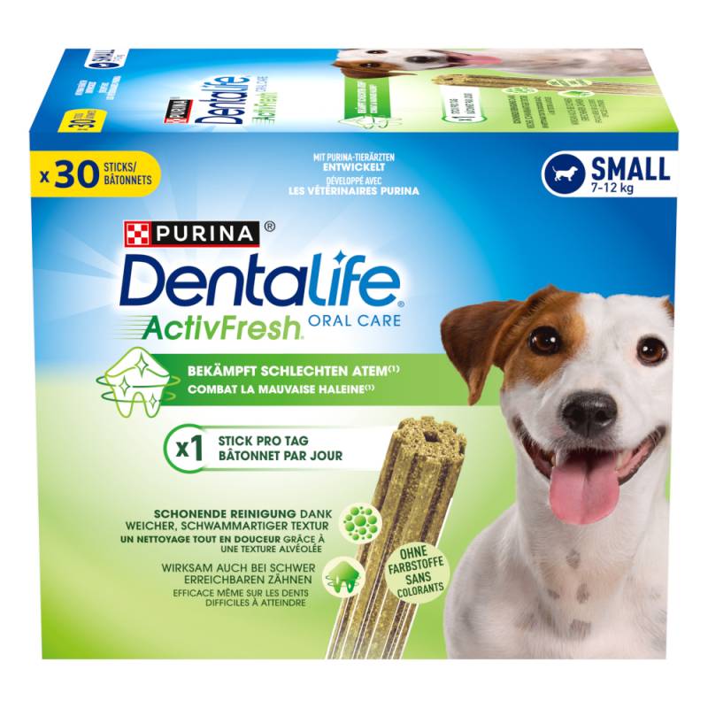 3 + 1 gratis! 4 x Purina Dentalife Active Fresh Tägliche Zahnpflege-Snacks - für kleine Hunde (4 x 30 Sticks) von Dentalife