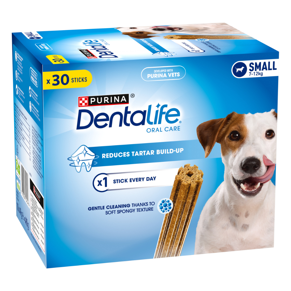 3 + 1 gratis! 4 x Purina Dentalife Tägliche Zahnpflege-Snacks - für kleine Hunde (7-12 kg) - 120 Sticks von Dentalife