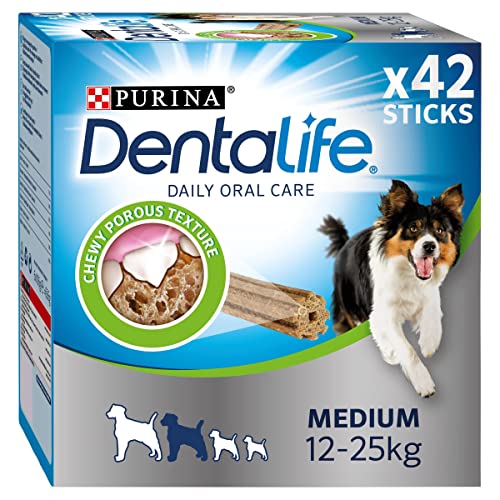 DENTALIFE Hunde-Leckerli zum Kauen, Größe M, 42 Stück von Dentalife
