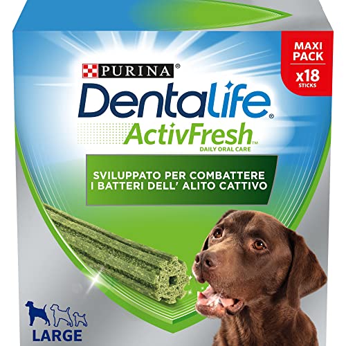 Dentalife ActivFresh Large Snack für große Hunde, Packung mit 18 Sticks von Dentalife