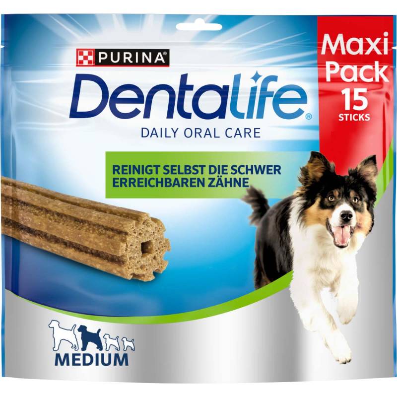 Purina DentaLife Tägliche Zahnpflege-Snacks für mittelgroße Hunde Maxipack 345g von Dentalife