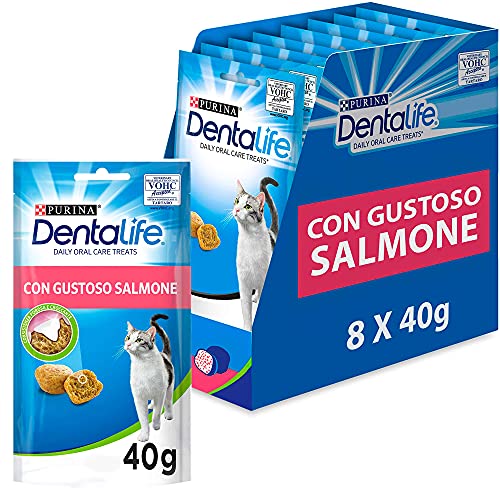 Dentalife Purina Daily Oral Care Snack für Katzen mit Lachs, 8 x 40 g von Dentalife
