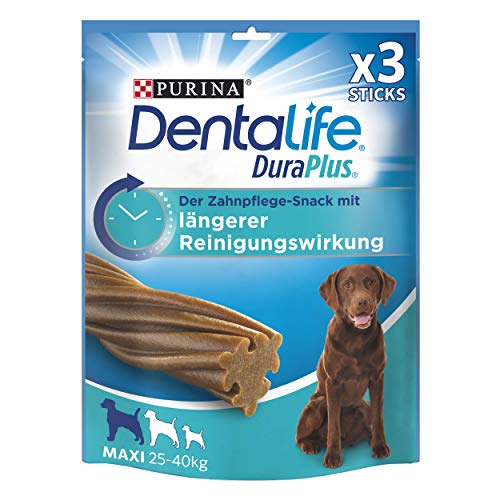 PURINA DENTALIFE DuraPlus Hunde Zahnpflege-Snacks mit Tiefenreinigungswirkung, Huhn, große Hunde, 5er Pack (5 x 243g) von Dentalife