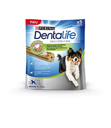 Purina DentaLife Medium Tägliche Zahnpflege-Snacks für mittelgroße Hunde, Probiergröße, 115 g von Dentalife