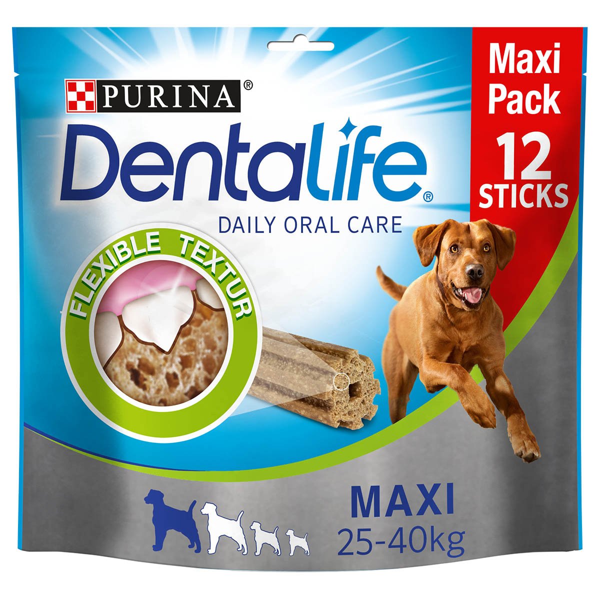 Purina DentaLife Tägliche Zahnpflege-Snacks für große Hunde Maxipack 426g von Dentalife