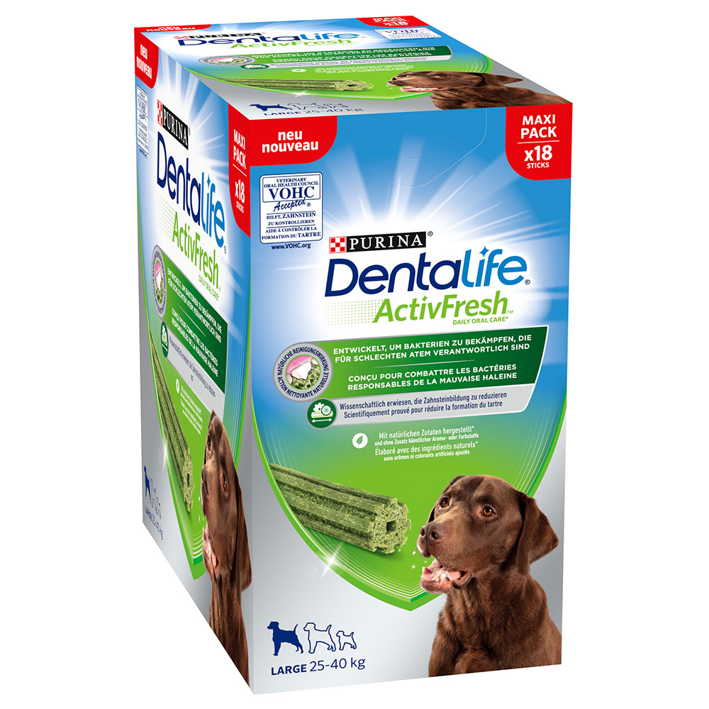 PURINA Dentalife Active Fresh Tägliche Zahnpflege-Snacks für große Hunde - Sparpaket: 36 Sticks von Dentalife
