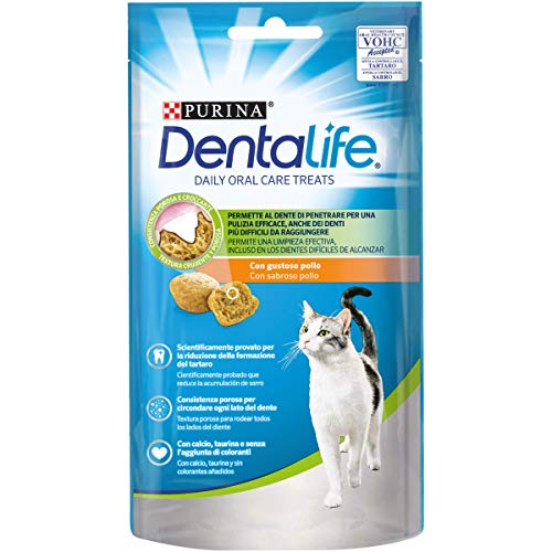 Purina Dentalife Daily Oral Care Dental Snack für Katzen mit Huhn, 8 x 40 g von Dentalife