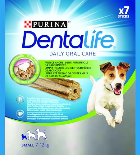 Purina Dentalife Daily Oral Care Small, Dental-Snack, Auszeichnung für kleine Hunde, Mini,7 Sticks von Dentalife