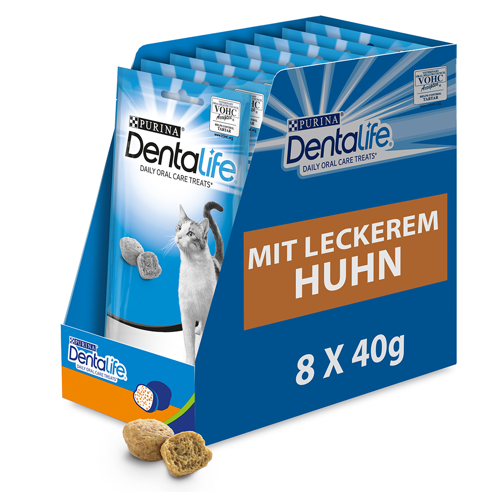 Purina Dentalife Tägliche Katzen-Zahnpflege-Snacks mit Huhn - 16 x 40 g von Dentalife
