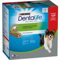 PURINA Dentalife Tägliche Zahnpflege-Snacks für mittelgroße Hunde - 24 Sticks (8 x 69 g) von Dentalife