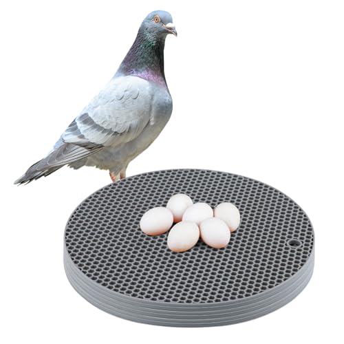 Denwwico 6 Packungen Taubennest-Pads, 17,8 cm Durchmesser, Silikon, waschbar, wiederverwendbar, Vogel-Ei-Nest, Schale, Box Pad von Denwwico