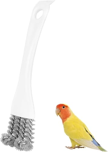 Denxahao 1/2 Stück Vogelkäfig Bürste Vogelkäfigbürste Papageienkäfig Reinigungsbürste mit Schaufel und Ergonomischem Griff Vogelkäfig Zubehör für die Reinigung von Vogelkäfigen (1PCS) von Denxahao
