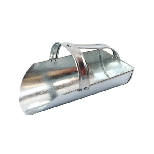 Futterschaufel Verdickte Futterschaufel für Vieh multifunktionale Futterschaufel aus Metall Wiederverwendbare Getreideschaufel mit ergonomischem Griff für Viehfutterbedarf Getreideschaufe (L) von Denxahao