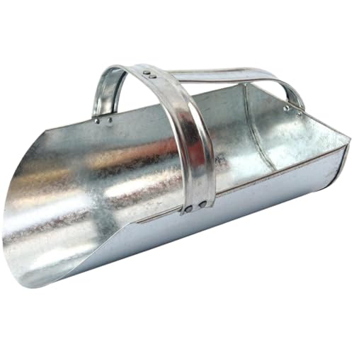 Futterschaufel Verdickte Futterschaufel für Vieh multifunktionale Futterschaufel aus Metall Wiederverwendbare Getreideschaufel mit ergonomischem Griff für Viehfutterbedarf Getreideschaufe (S) von Denxahao