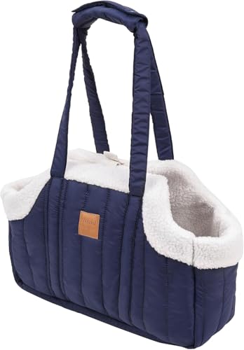 Tragetasche Haustierspaziergänge Katzentasche Mit Großem Fassungsvermögen für Sightseeing, Outdoor-Reisen, Designs, Handtasche, Haustier-Hundetragetaschen (Blau) von Denxahao