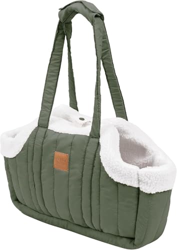 Tragetasche Haustierspaziergänge Katzentasche Mit Großem Fassungsvermögen für Sightseeing, Outdoor-Reisen, Designs, Handtasche, Haustier-Hundetragetaschen (Grün) von Denxahao